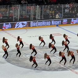 Portland Winterhawks - The dancers are as active as the players, and somehow manage to do so without skates