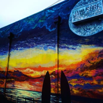 Java Surf Cafe & Espresso Bar - Wall mural on back of building - Breakfast & Brunch Near Me - Virginia Beach, Virginia