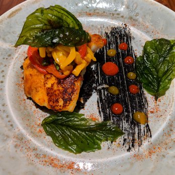 The Alden - Florida Grouper. Peperoni arrosto, black olive oil, pine nuts, caper. $31. - New American Near Me - Chamblee, Georgia The Alden - Florida Grouper. Peperoni arrosto, black olive oil, pine nuts, caper. $31. - New American Near Me - Chamblee, Georgia