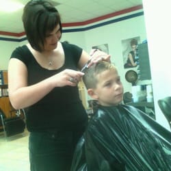 Texas Hair Team - DeAnne n her son at work!