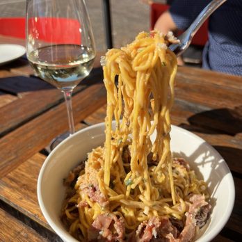 Prato - Mustard Spaghettini Cacio E Pepe - Pizza Near Me - Winter Park, Florida Prato - Mustard Spaghettini Cacio E Pepe - Pizza Near Me - Winter Park, Florida