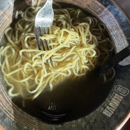 Plain ramen (noodles and broth)