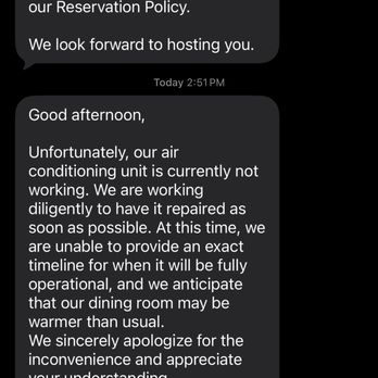 Motek - Boca Raton - Telling me that the AC was out, less than 90 minutes prior to my reservation - Mediterranean Near Me - Boca Raton, Florida