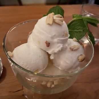 Pusadee's Garden - coconut and jackfruit ice cream with sticky rice and peanuts - Thai Near Me - Pittsburgh, Pennsylvania