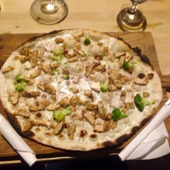 Flambeeria - Flambée with chicken feta cheese and nuts - Modern European Near Me - Warsaw, MZ Flambeeria - Flambée with chicken feta cheese and nuts - Modern European Near Me - Warsaw, MZ