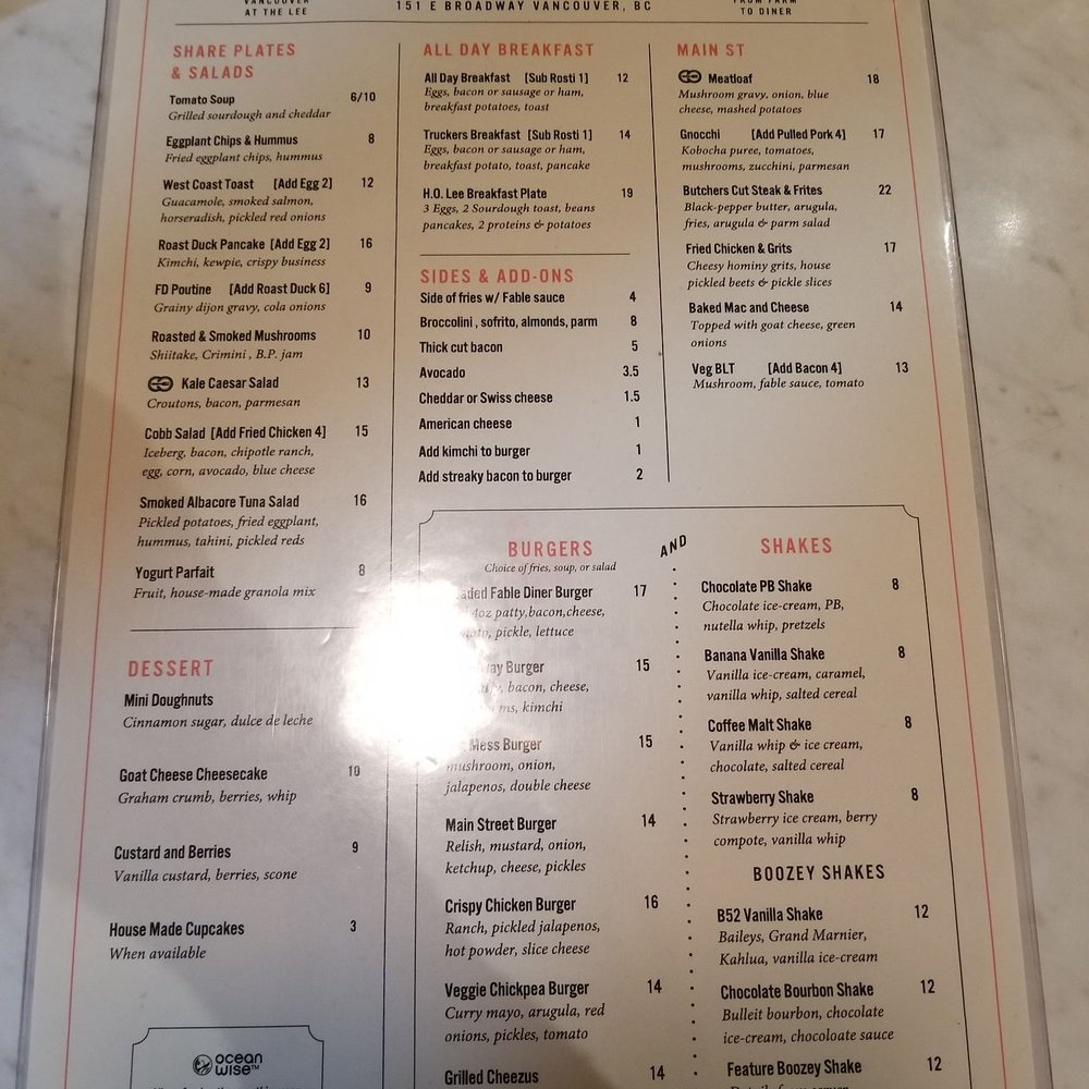 Fable Diner - Diners Near Me - Vancouver, British Columbia Fable Diner - Diners Near Me - Vancouver, British Columbia