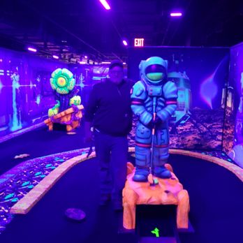 Goldleaf Home Improvement - The props are as big as me at glow golf - General Contractors Near Me