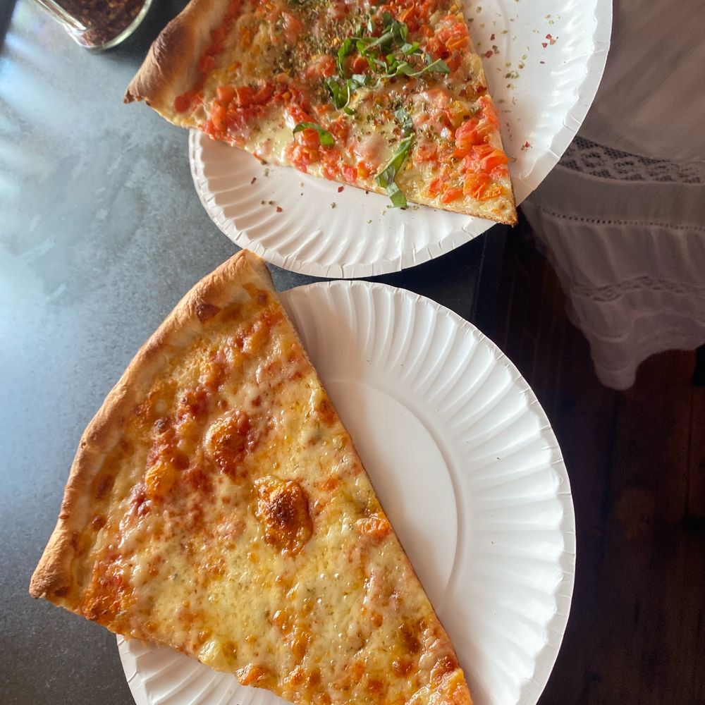 Home Slice Pizza - Cheese + margarita pizza slices - Pizza Near Me - Austin, Texas Home Slice Pizza - Cheese + margarita pizza slices - Pizza Near Me - Austin, Texas