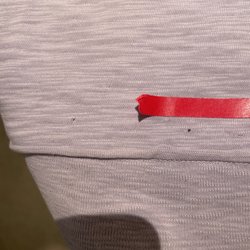 This pic shows 2 of the 3 holes in the fabric.