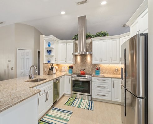 Photo of HN Kitchens By Design - Fort Lauderdale, FL, US. Kitchen Remodel.  New Cabinets, Granite, Walls Painted and Appliances.