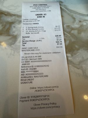 Menu photo 1 Pho Central Carlsbad, CA Menu photo 1 Pho Central Carlsbad, CA
