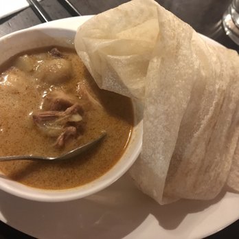 Penang - Roti Canai with Chicken Curry Sauce - Malaysian Near Me - Boston, Massachusetts Penang - Roti Canai with Chicken Curry Sauce - Malaysian Near Me - Boston, Massachusetts