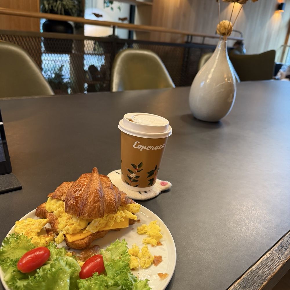 Coperaco - Scrambled egg and cheese on croissant - Cafes Near Me - Harrison, New Jersey Coperaco - Scrambled egg and cheese on croissant - Cafes Near Me - Harrison, New Jersey