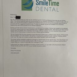 Be prepared to receive a patient termination while you laying on the dental couch