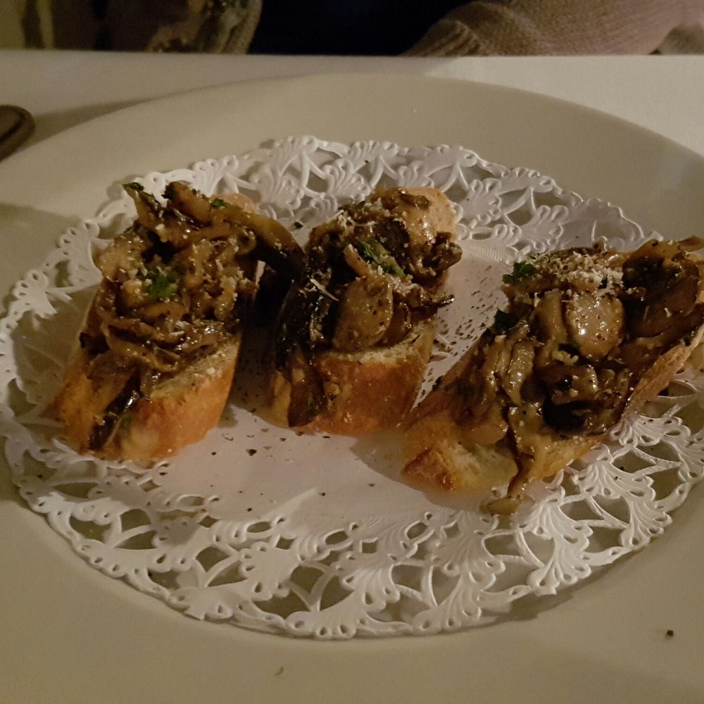 Michael's Back Door Restaurant - Mushroom Bruschetta - Go light on the complimentary bread if you get this. Same bread is used. - Italian Near Me - Mississauga, Ontario Michael's Back Door Restaurant - Mushroom Bruschetta - Go light on the complimentary bread if you get this. Same bread is used. - Italian Near Me - Mississauga, Ontario
