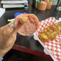 The stick in HotDog with potato The stick in HotDog with potato