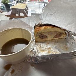French Dip on Crunch Roll