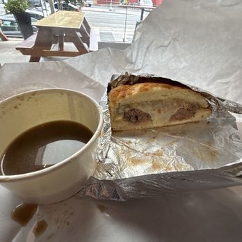 The Baker's Mark - French Dip on Dutch Crunch Roll. - Sandwiches Near Me - Portland, Oregon The Baker's Mark - French Dip on Dutch Crunch Roll. - Sandwiches Near Me - Portland, Oregon