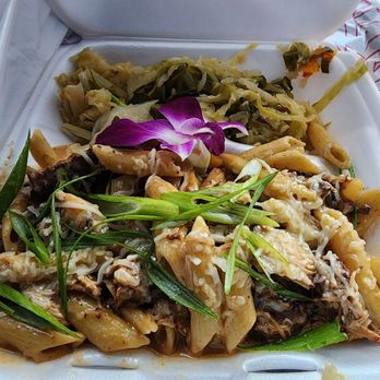 Jamaican Vibes Cuisine - Noire Pasta (brown stew) - Caribbean Near Me - Baton Rouge, Louisiana