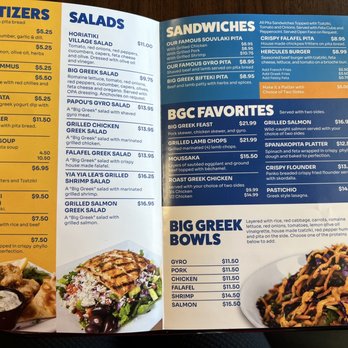 The Big Greek Cafe - Menu - Mediterranean Near Me - Silver Spring, Maryland