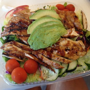 WaBa Grill - Chicken salad with avocado and Asian dressing.....yummy! - Asian Fusion Near Me - Riverside, California