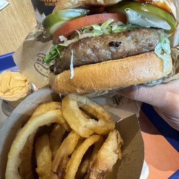 Harvey's - Angus Burger w/ onion rings and chipotle sauce on the side - Burgers Near Me - Richmond Hill, Ontario Harvey's - Angus Burger w/ onion rings and chipotle sauce on the side - Burgers Near Me - Richmond Hill, Ontario
