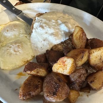 Mrs. Olson's Coffee Hut - Biscuit and gravy with eggs and potatoes. - American Near Me - Oxnard, California Mrs. Olson's Coffee Hut - Biscuit and gravy with eggs and potatoes. - American Near Me - Oxnard, California