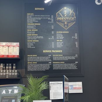 Prestige Barbershop - Service menu - Barbers Near Me - San Antonio, Texas Prestige Barbershop - Service menu - Barbers Near Me - San Antonio, Texas
