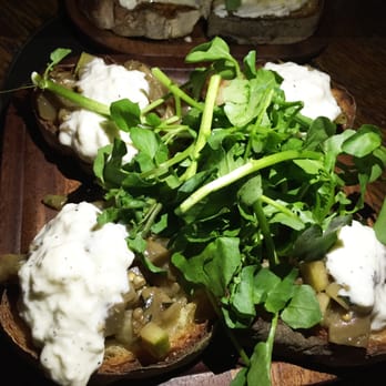 Felice 64 - Crostone Burrata Filante
Eggplant, zucchini and burrata cheese served on toasted Tuscan bread with mixed greens. - Wine Bars Near Me - New York, New York Felice 64 - Crostone Burrata Filante
Eggplant, zucchini and burrata cheese served on toasted Tuscan bread with mixed greens. - Wine Bars Near Me - New York, New York