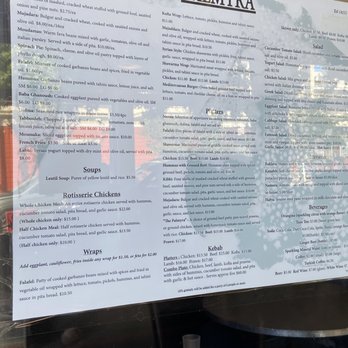 Palmyra - Menu Outside - Mediterranean Near Me - San Francisco, California