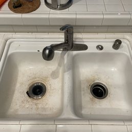 Before - Sink with Damage Before - Sink with Damage