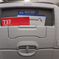 American Airlines - There's a USB port for charging .