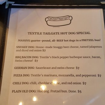 Textile Brewing Company - Hot dogs! - Brewpubs Near Me - Dyersville, Iowa Textile Brewing Company - Hot dogs! - Brewpubs Near Me - Dyersville, Iowa