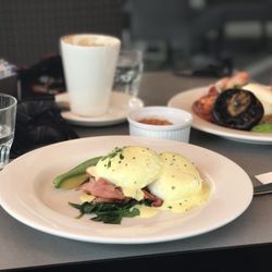 Eggs Benny without the muffin and with avo added
