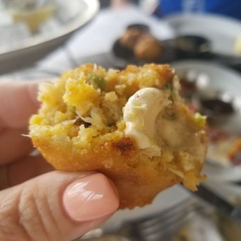 The General Public - Crab hush puppies with Maple butter - New American Near Me - San Antonio, Texas The General Public - Crab hush puppies with Maple butter - New American Near Me - San Antonio, Texas
