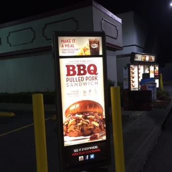 Wendy's - a bbq pulled pork sign at night - Burgers Near Me - Petaluma, California