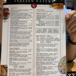 Giuseppe’s Italian Eatery - 2/27/26 Menu