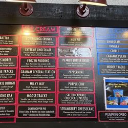Bliss Dairy Restaurant - Ice cream menu