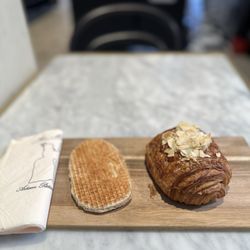 Aux Merveilleux de Fred - Coffee waffle with coffee cream filling and chocolate almond croissant