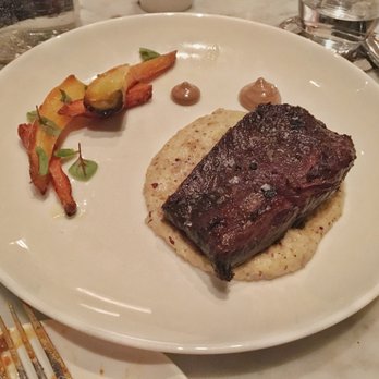 Pammy's - Wagyu beef short rib with heirloom carrots, coarse polenta and tamarind honey - Italian Near Me - Cambridge, Massachusetts