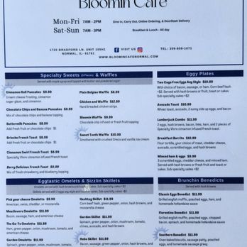 Bloomin' Cafe - Menu - breakfast - Breakfast & Brunch Near Me - Normal, Illinois
