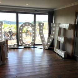Wishes Wedding DJ - Light up love letters for hire