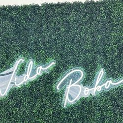 Vida Boba Cafe - Wall decor, perfect for photo ops