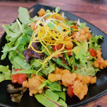 Tokyo Cube - Lunch Com. Salad (props to the corn tempura) - Japanese Near Me - Los Angeles, California Tokyo Cube - Lunch Com. Salad (props to the corn tempura) - Japanese Near Me - Los Angeles, California