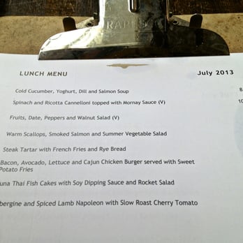 6 St Chad's Place - July 2013 menu. - French Near Me - London, XGL