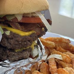 Mike's BBQ House - This is the triple patty hamburger from Mike's barbecue in Oakman, Alabama