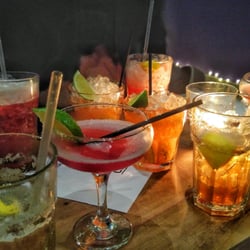 Shuffle Bar & Kitchen - An assortment of lovely cocktails, including the frighteningly good and not sickly sweet bajan rum punch.