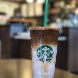 Starbucks - Iced Coconut Milk Mocha Macchiato.