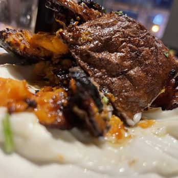 Poor Hendrix - SMASHED & FRIED SWEET POTATOES w/ Garlic Toum & Hot Honey - GET THIS!! Delicious - New American Near Me - Atlanta, Georgia
