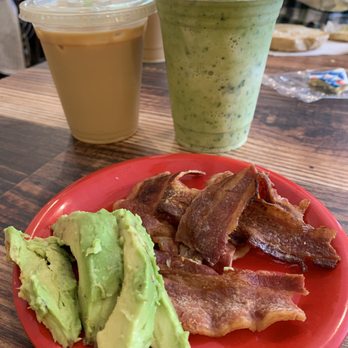 Cornerstone Coffeehouse - A couple sides, kale smoothie and iced latte. - Coffee & Tea Near Me - Camp Hill, Pennsylvania Cornerstone Coffeehouse - A couple sides, kale smoothie and iced latte. - Coffee & Tea Near Me - Camp Hill, Pennsylvania